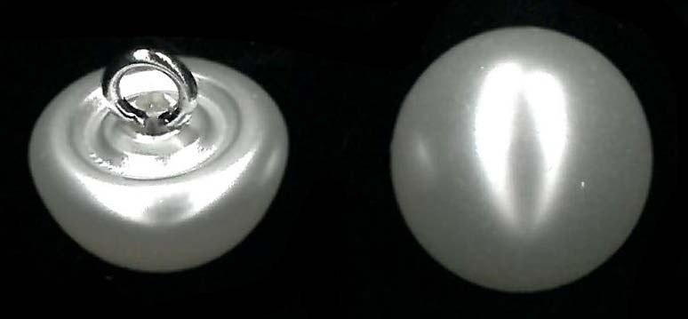 HALF ROUND PEARL BUTTON - SIZE 13 - IVORY
